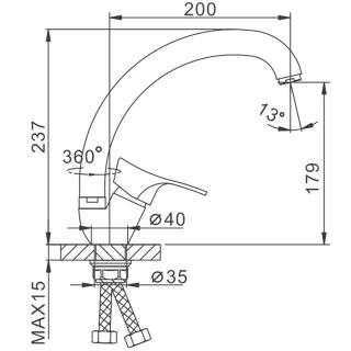 Смеситель для кухни Frap F4114-2 хром
